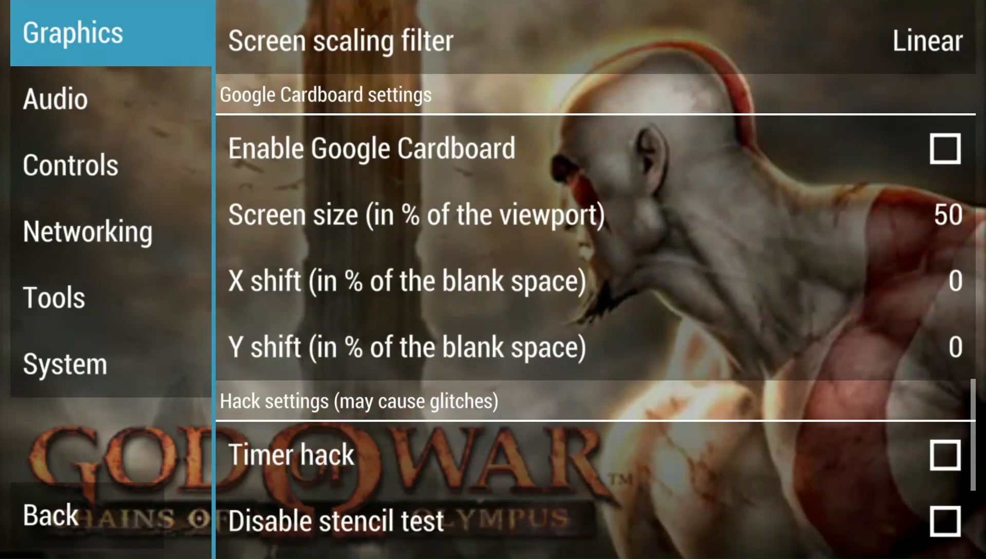 android god of war ppsspp setting